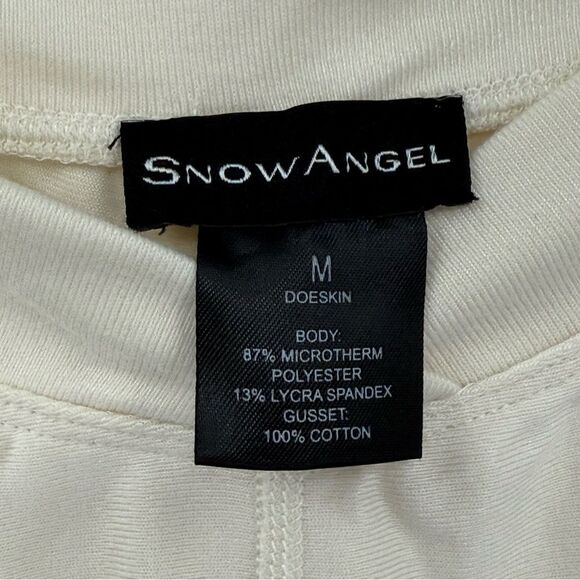 Snow Angel V-Waist Doeskin Baselayer Legging Pant Women Medium Cream Soft 106-40 - Picture 4 of 13